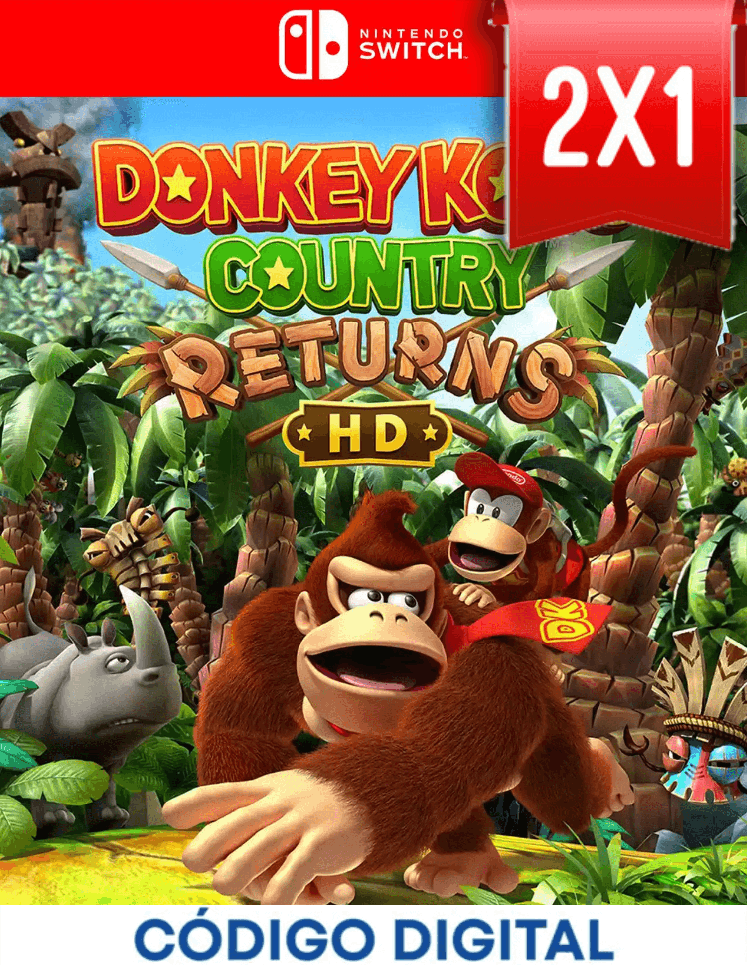 Donkey Kong Country Returns HD Switch [Codigo Digital]