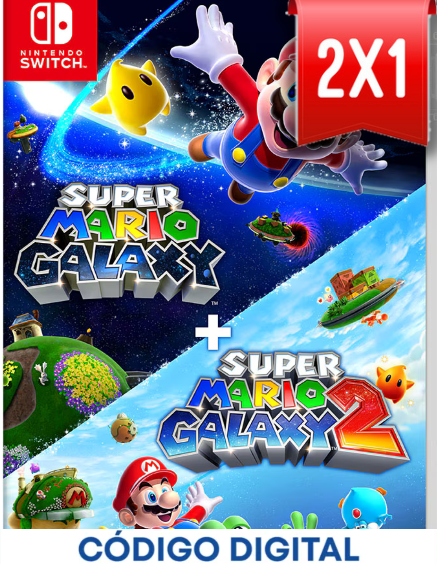 Super Mario Galaxy 1 + 2 Switch 2 [Codigo Digital]